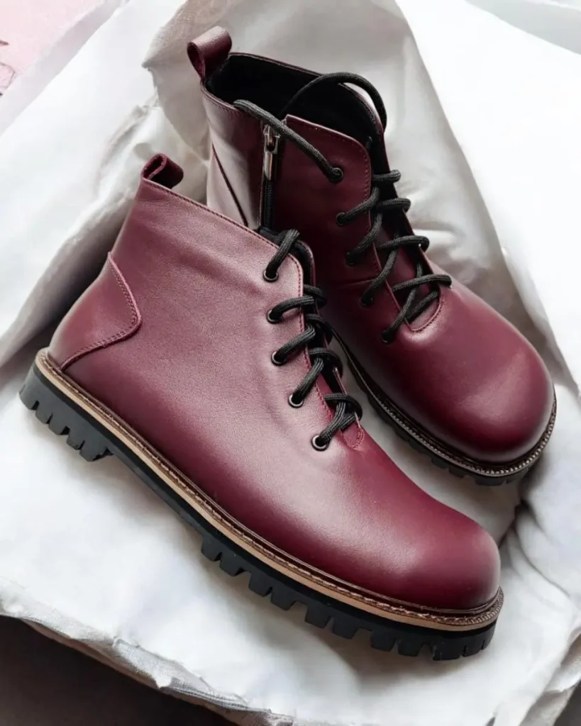 Handmade Women Winter Boots Anatomical Leather Suede Ankle