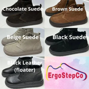 Black Leather Women Ankle Boots Handmade Fall Winter